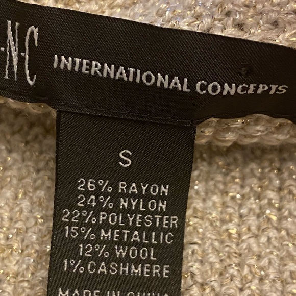 INC sparkly open sweater Sz S - Picture 10 of 11